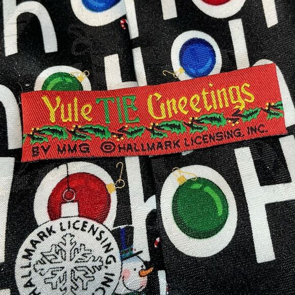 Yule Tie Greetings By MMG Hallmark Ho Ho Ho Christmas Tie - Picture 7 of 9